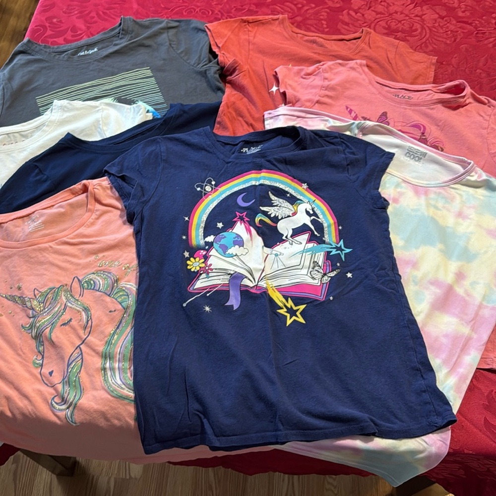 Children’s Place Cat&Jack SO Carter’s Girl’s Bundle of 8 tops size 14